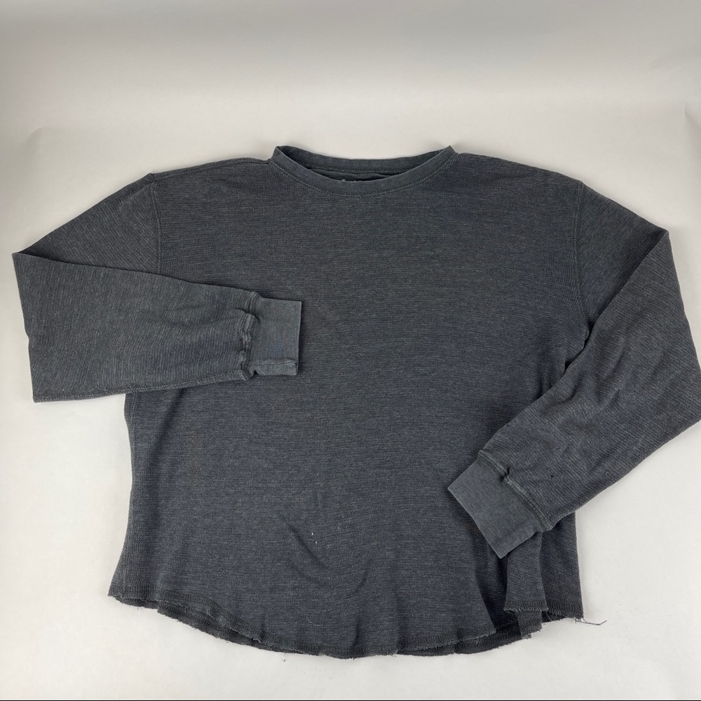 Foot Locker Thermal Shirt Womens XL Gray Long Sleeve